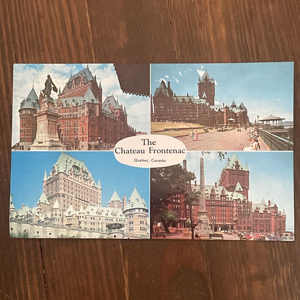 The Chateau Frontenac Quebec Canada Vintage Postcard 9 x 5.5